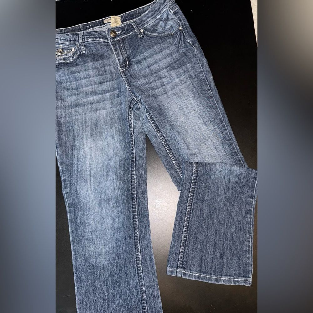 Earl Jeans Blue Straight Leg Classic Denim Jeans Petite Size 10P EUC
